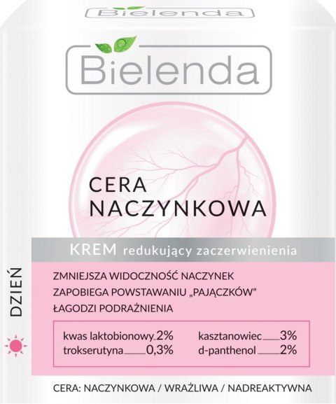 Bielenda Cera Naczynkowa Krem redukujący zaczerwienienia na dzień 50ml