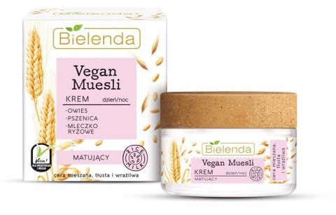 Bielenda Vegan Muesli Krem matujący na dzień i noc - cera mieszana,tłusta,wrażliwa 50ml