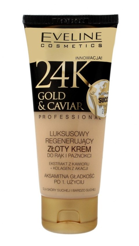 Eveline 24k Gold & Caviar Złoty Krem regenerujący do rąk i paznokci 100ml