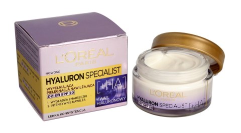 L'Oreal Hyaluron Specjalist Krem nawilżający wygładzający zmarszczki SPF20 na dzień 50ml