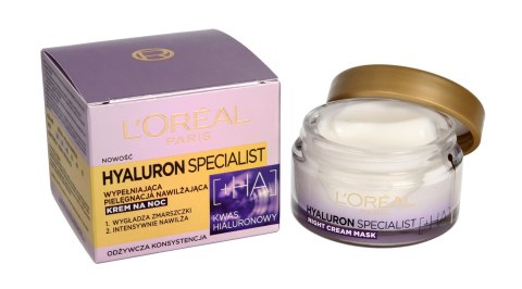 L'Oreal Hyaluron Specjalist Krem nawilżający wygładzający zmarszczki na noc 50ml