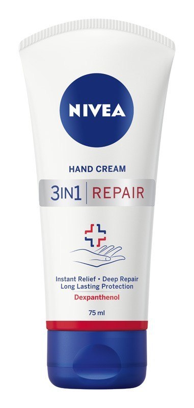 Nivea Hand Cream Krem do rąk odbudowujący 3w1 Repair 75ml