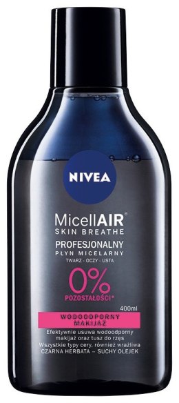 Nivea Micell Air Skin Breathe Płyn micelarny dwufazowy do demakijażu z czarną herbatą 400ml