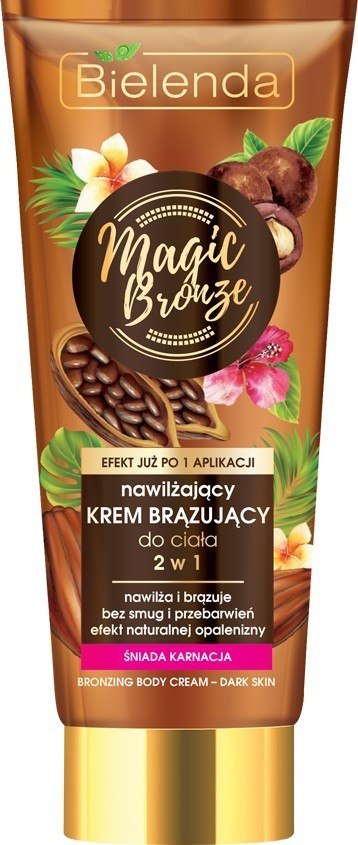 Bielenda Magic Bronze Nawilżający Krem brązujący do ciała 2w1 - śniada karnacja 200ml