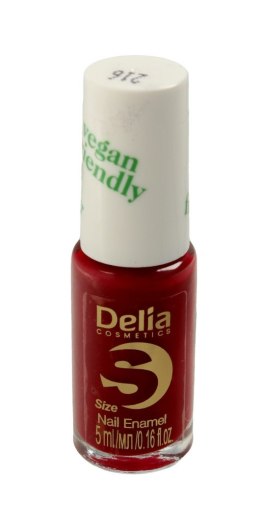 Delia Cosmetics Vegan Friendly Emalia do paznokci Size S nr 216 Cherry Bomb 5ml