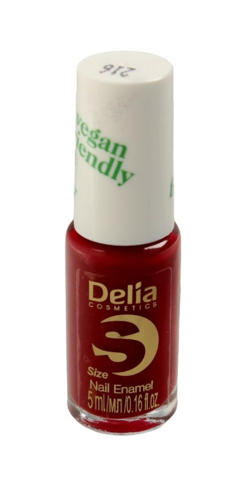 Delia Cosmetics Vegan Friendly Emalia do paznokci Size S nr 216 Cherry Bomb 5ml