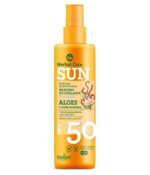 Farmona Herbal Care Sun Mleczko do opalania dla dzieci SPF50 Aloes z wodą termalną 150ml