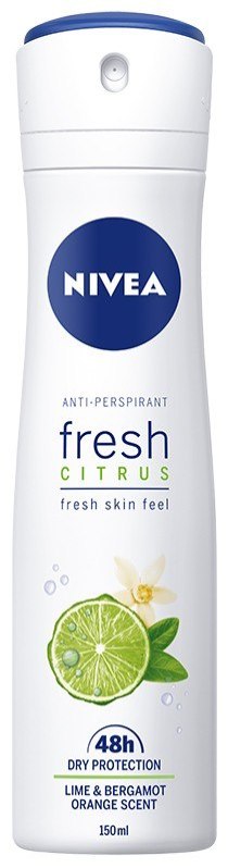 Nivea Dezodorant Fresh Citrus 48h spray damski 150ml