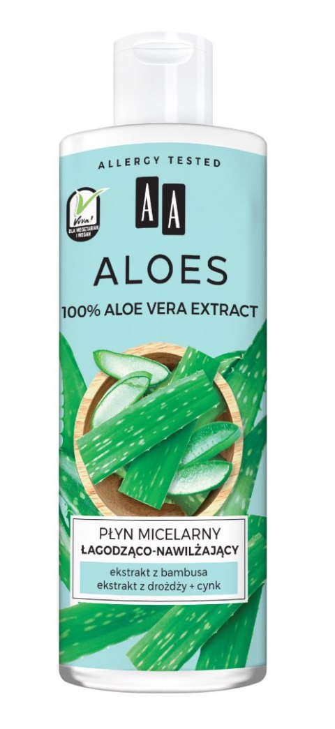 AA Aloes 100% Płyn micelarny łagodząco nawilżający 400ml