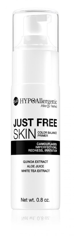 Bell Hypoallergenic Just Free Skin Color Balance Baza pod makijaż łagodząca i wyrównująca koloryt 25g