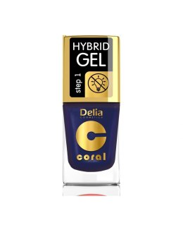 Delia Cosmetics Coral Hybrid Gel Emalia do paznokci nr 63 Perłowy Fiolet 11ml