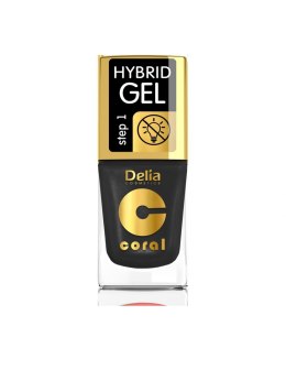 Delia Cosmetics Coral Hybrid Gel Emalia do paznokci nr 64 Złota Czerń 11ml