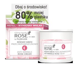 Floslek Rose for Skin Różany Krem przeciwzmarszczkowy na noc - wymienny wkład 50ml