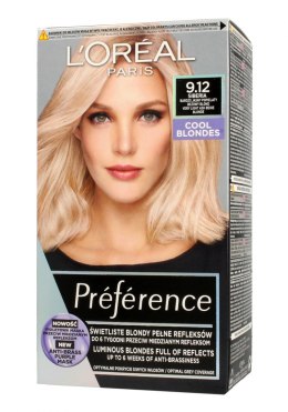 L'Oreal Preference Farba do włosów 9.12 Siberia - Bardzo Jasny Popielaty Beżowy Blond 1op.