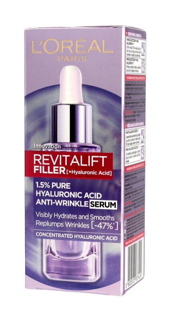 L'Oreal REVITALIFT FILLER Serum przeciwzmarszczkowe 1.5% czystego kwasu hialuronowego 30ml