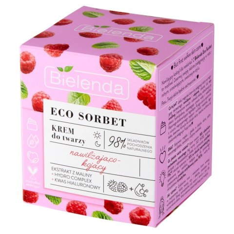 Bielenda Eco Sorbet Malina Krem do twarzy nawilżająco-kojący na dzień i noc 50ml