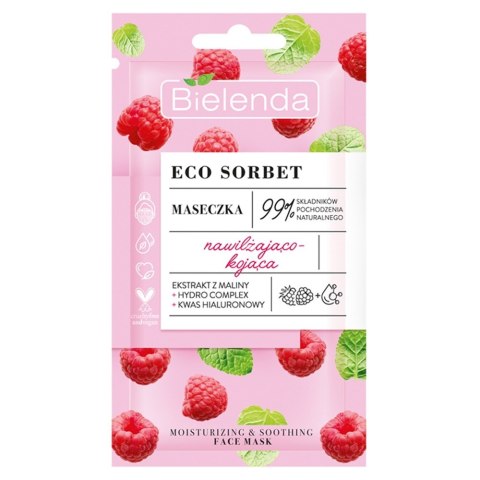 Bielenda Eco Sorbet Malina Maseczka do twarzy nawilżająco-kojąca 8g