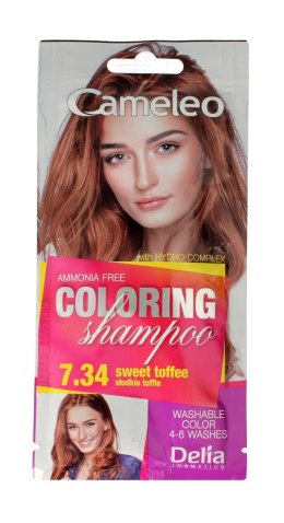 Delia Cosmetics Cameleo Szampon koloryzujący nr 7.34 Słodkie Toffee 1szt