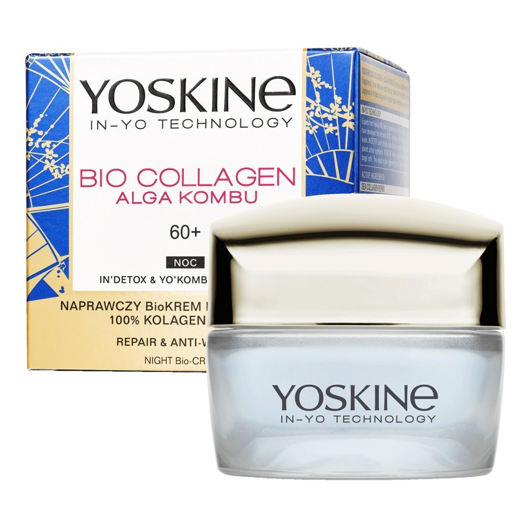 Yoskine Bio Collagen 60+ Bio-Krem naprawczy przeciw głębokim zmarszczkom na noc 50ml