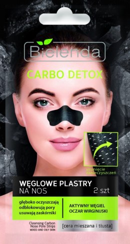 Bielenda Carbo Detox Czarny Węgiel Plastry oczyszczające na nos 1op.-2szt