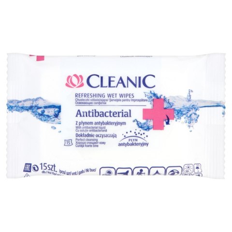 Cleanic Chusteczki odświeżające Antibacterial 1 op.-15szt