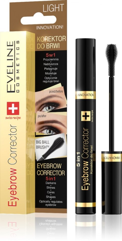 Eveline Eyebrow Corrector Korektor do brwi 5w1 Light 9ml