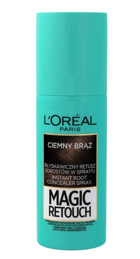 L'Oreal Magic Retouch Spray do retuszu odrostów nr 2 Ciemny Brąz 75ml