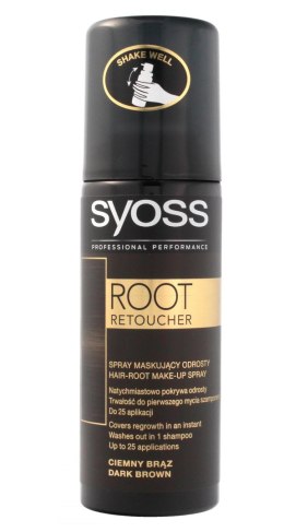 Syoss Root Retoucher Spray maskujący odrosty - Ciemny Brąz 120ml