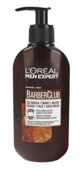 L'Oreal Men Expert Barber Club Żel oczyszczający do brody,włosów i twarzy 200ml