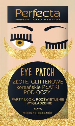 Perfecta Eye Patch Złote Glitterowe Koreańskie Płatki pod oczy 1op.-2szt