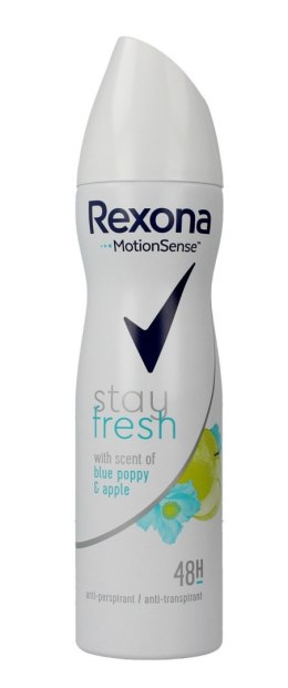 Rexona Stay Fresh Woman Dezodorant spray Blue Poppy & Apple 150ml