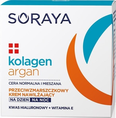 Soraya Krem przeciwzmarszczkowy nawilżający Kolagen Argan na dzień i noc 50ml