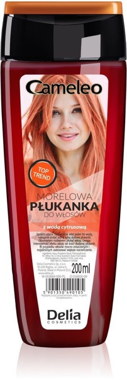 Delia Cosmetics Cameleo Płukanka do włosów morelowa z wodą cytrusową 200ml