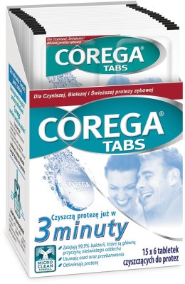 GSK Corega Tabs Tabletki do czyszczenia protez 3-minuty blister 6 tabletek