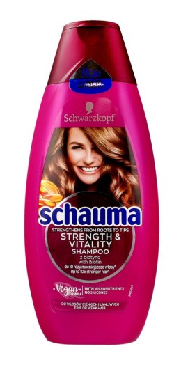 Schwarzkopf Schauma Szampon do włosów Strength & Vitality - włosy cienkie i łamliwe 400ml