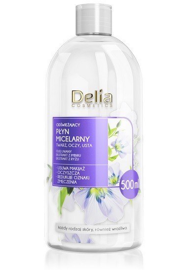 Delia Cosmetics Płyn Micelarny odświeżający - każdy rodzaj cery 500ml