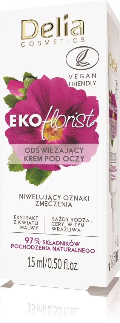 Delia Cosmetics Eko Florist Malwa Odświeżający Krem pod oczy 15ml