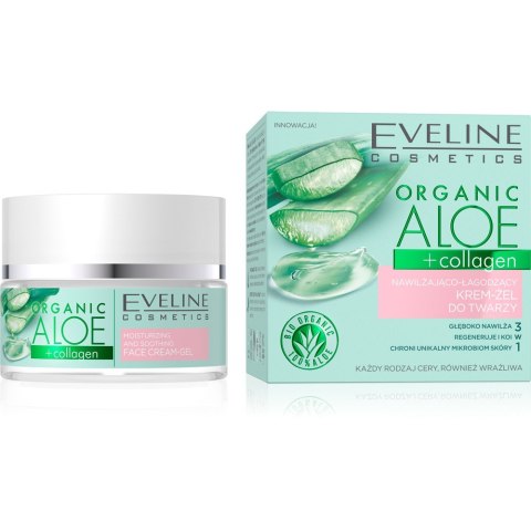 EVELINE ORGANIC Żel naw-łagodzący Aloe+Collagen