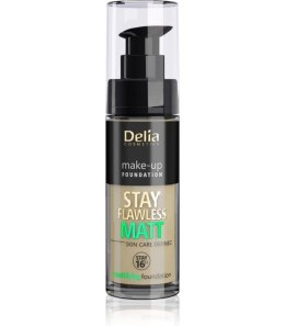 Delia Cosmetics Stay Flawless Matt Podkład matujący 16H nr 406 Cookie 30ml