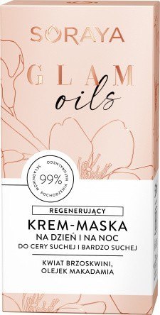 Soraya Glam Oils Regenerujący Krem - maska na dzień i noc - cera sucha i bardzo sucha 50ml