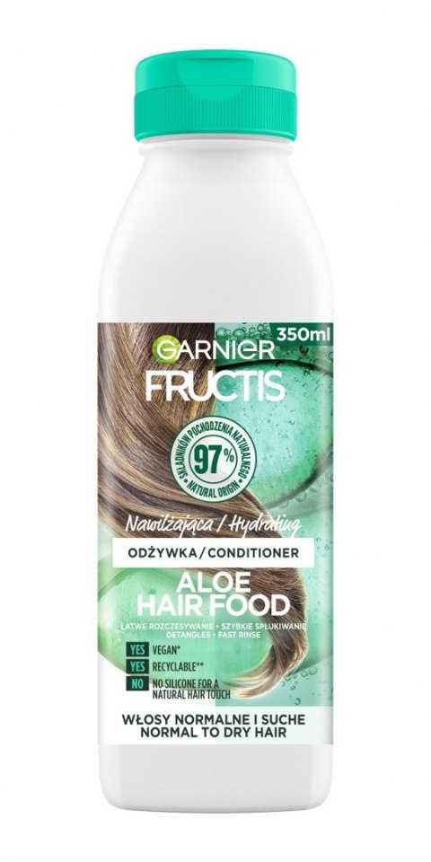 Fructis Hair Food Aloe Odżywka nawilżająca do włosów normalnych i suchych 350ml