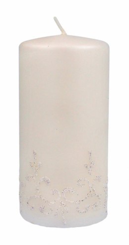 ARTMAN Świeca ozdobna Tiffany - walec średni biały 1szt