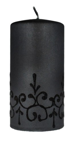 ARTMAN Świeca ozdobna Tiffany - walec średni czarny 1szt
