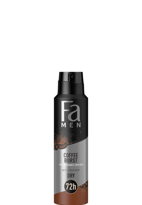 Fa Men Coffee Burst Dezodorant anti-perspirant w sprayu 72H dla mężczyzn 150ml