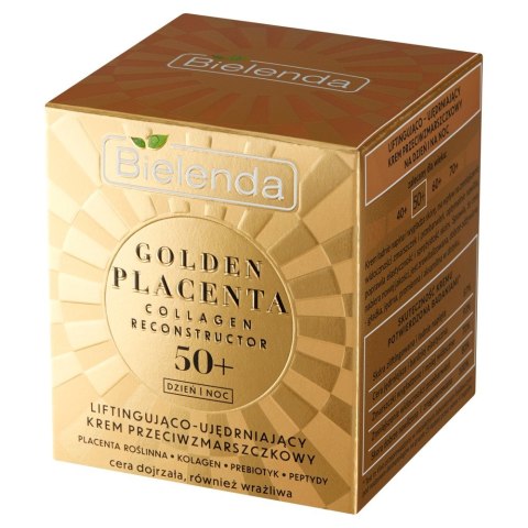 Bielenda Golden Placenta 50+ Liftingująco - Ujędrniający Krem przeciwzmarszczkowy na dzień i noc 50ml