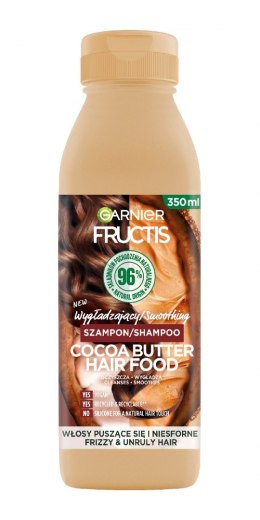 Fructis Hair Food Szampon do włosów wygładzający Cocoa Butter - do włosów puszących się i niesfornych 350ml