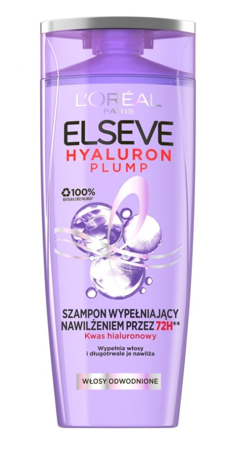 L'Oreal Elseve Hyaluron Plump Szampon wypełniający nawilżeniem (przez 72H) do włosów odwodnionych 400ml