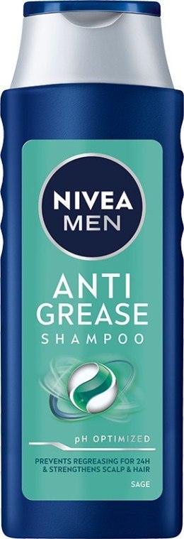 Nivea Men Szampon do włosów przetłuszczających się i do skóry głowy Anti Grease 400ml