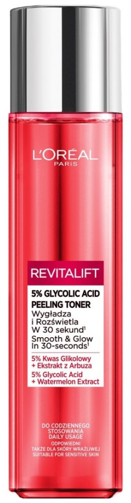 L'Oreal REVITALIFT Peeling-Toner złuszczający z Kwasem Glikolowym (5%) 180ml
