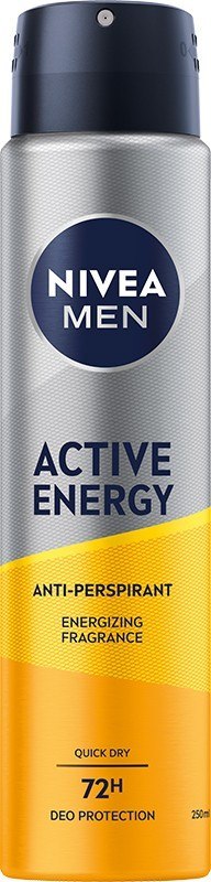 Nivea Dezodorant ACTIVE ENERGY 72H spray męski 250ml